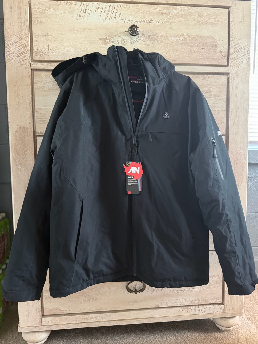 Antarctica Gear Heated Men’s Black Waterproof Hooded Coat Ski